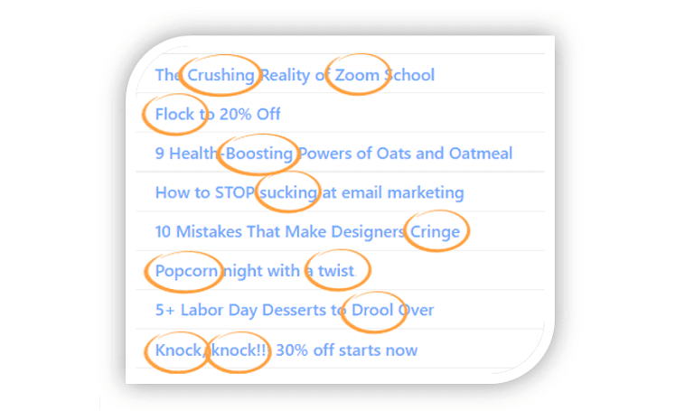 onomatopoeia examples email subject lines