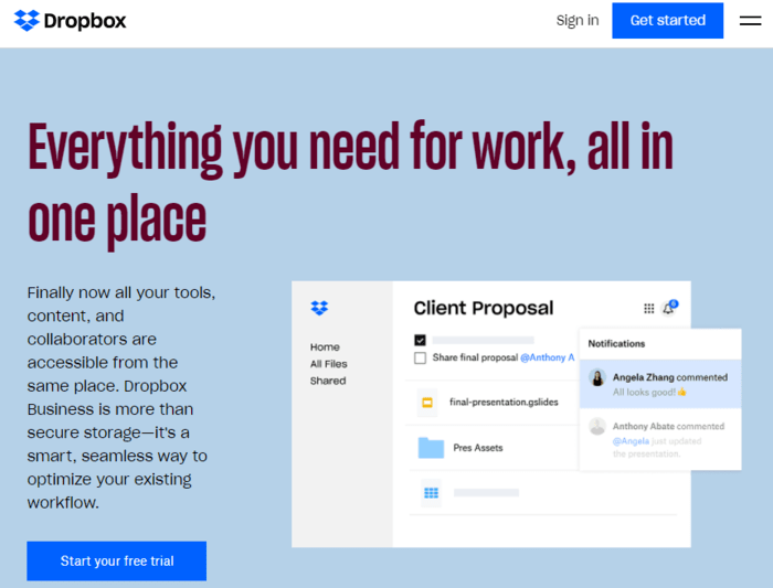 proofreading jobs dropbox homepage